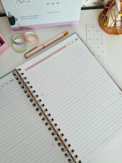 Caderno listras coloridas - loja online