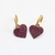 Aros Corazón Shine, Dorado y Rosa reversible