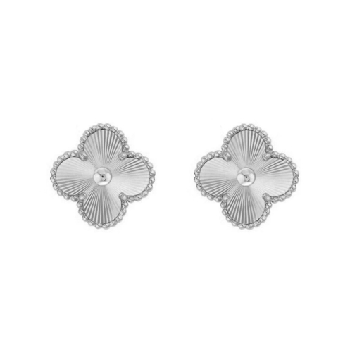 aros trebol plateado - comprar online