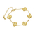 conjunto collar y pulsera trebol dorado en internet