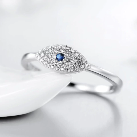 anillo plata 925 ojito - comprar online