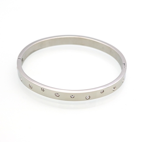 esclava cubics plateado 6 mm