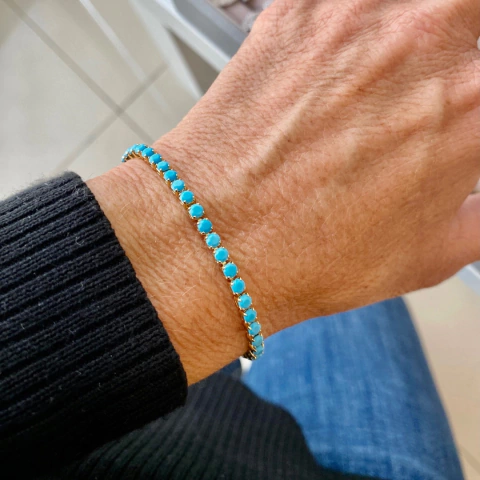 pulsera star turquesa