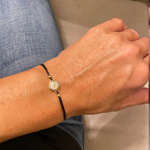 pulsera negra ojito siena