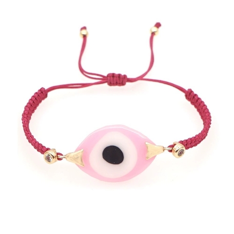 pulsera ojo grande rosa - comprar online