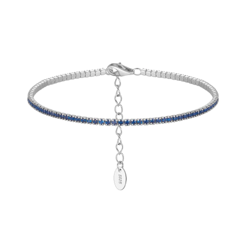 pulsera plata y azul 1,5 - comprar online
