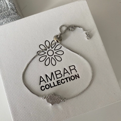 pulsera manito plateada