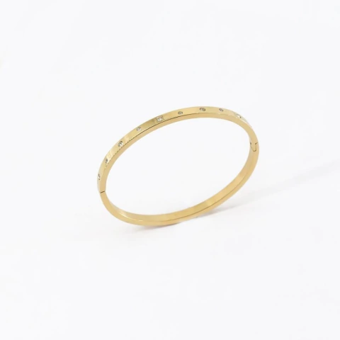 esclava dorada y cubic 4mm