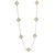 collar trebol blanco cadena dorada