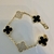 pulsera trebol dorada y negro - comprar online