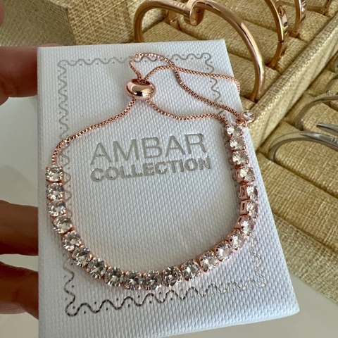 pulsera party rosada piedra 4 mm - comprar online