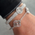 pulsera trebol plateada - comprar online