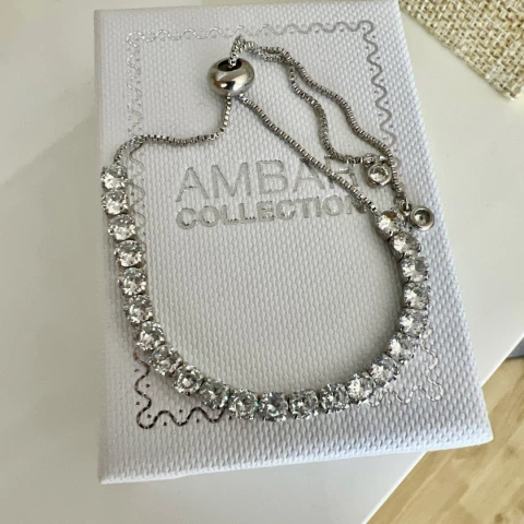 pulsera party plateada piedra 4 mm - comprar online