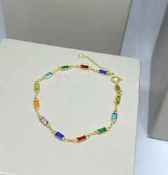Pulseira Pedras Color Retangulares