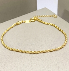 Pulseira folheada a ouro Baiana fina