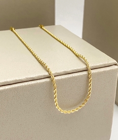 Corrente folheada a ouro Baiana fina 40cm - comprar online