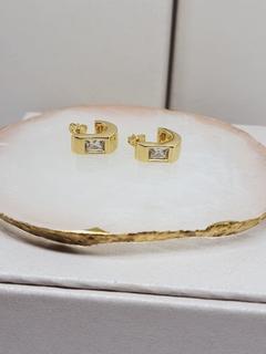 Brinco Zirconia Retangular - comprar online