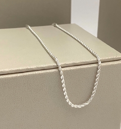 Corrente folheada a prata Baiana fina 70cm - comprar online