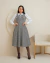 Vestido Tweed Pied de Poule Gola Bordada Fabricado em 20 dias úteis