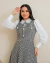 Vestido Tweed Pied de Poule Gola Bordada Fabricado em 20 dias úteis na internet