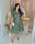Vestido Algodão Richelieu Verde Musgo- Fabricado em 20 dias úteis