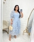 Vestido Bordado Azul - Fabricado em 20 dias úteis - comprar online