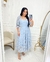 Vestido Bordado Azul - Fabricado em 20 dias úteis