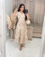 Vestido Linho Bordado Floral Rosé - Fabricado em 20 dias úteis
