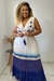 Vestido Longo Luz do Mediterrâneo Bordado Linha Luxo na internet