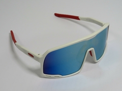 ANTEOJOS LENTES DEPORTIVOS CICLISMO RUNNING (BLANCO/ROJO/ESPEJADO)