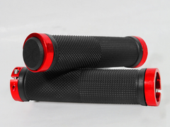 PUÑOS MTB NEGRO CON ANILLO ROJO