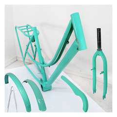 CUADRO BICICLETA VINTAGE R26 COMPLETO (VERDE AGUA) OUTLET