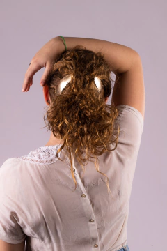 Imagem do PRESILHA TIC TAC COURO METALIZADO (PAR)