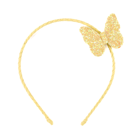 TIARA TRANÇADA COM BORBOLETA 3 EM 1