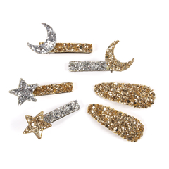 PRESILHA DE CABELO TIC TAC LUA & ESTRELA GLITTER CLÁSSICO - comprar online