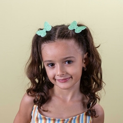 PRESILHA DUPLA BORBOLETA JASMINE GLITTER - comprar online