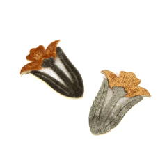 PRESILHA TIC TAC LÓTUS BLOCK PRINT MENINAS E MULHERES (KIT OU PAR) - loja online