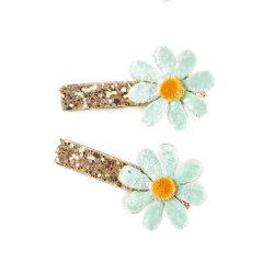 PRESILHA MARGARIDA GLITTER E VELUDO (PAR) - loja online