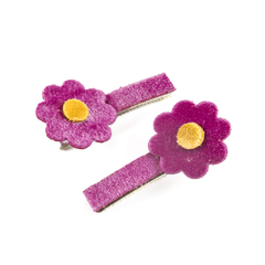 PRESILHA FLOR VELUDO MENINAS (KIT OU PAR) na internet
