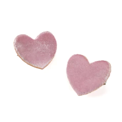 PRESILHA CORAÇÃO VELUDO (PAR) - Aline Almeida Prado