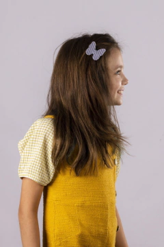 PRESILHA BORBOLETA XADREZ VICHY (KIT OU UN)