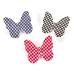 PRESILHA BORBOLETA XADREZ VICHY (KIT OU UN) - comprar online