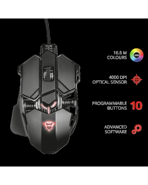 Mouse Gamer Trust Gxt 138 X Ray Iluminación Rgb Alambrico Us