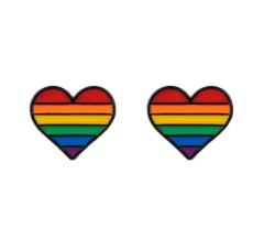 Aretes Corazón Pride