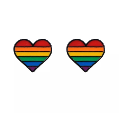 Aretes Corazón Pride