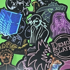 Set Stickers Anime Neon