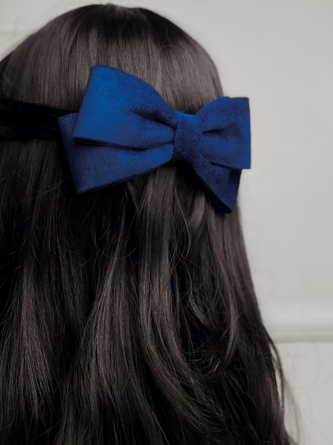 Laço de veludo Diana Azul com ou sem camélia