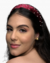 Tiara Ana com Pérolas - Bordô