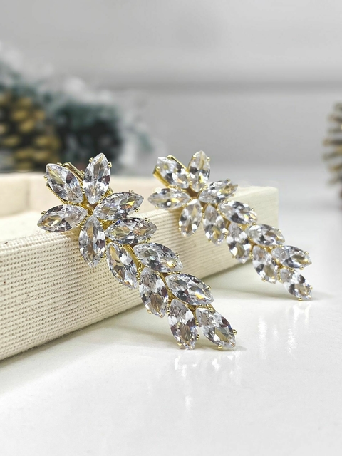 Hair Clip Zircônias - Dourado