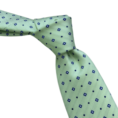 Gravata Slim Verde Claro Estampada - comprar online
